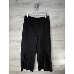 Cynthia Rowley Pants Womens 8 Black Cropped Stretch Ankle Zip Hook Dress Work